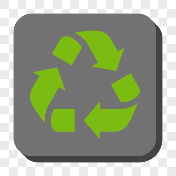 Reciclar botón cuadrado redondeado — Vector de stock