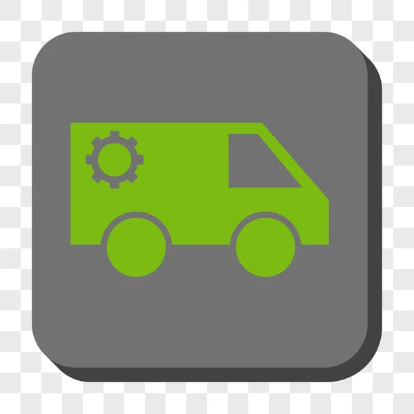 Bouton carré arrondi de voiture de service — Image vectorielle