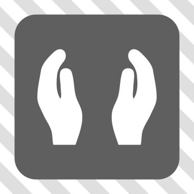 Alkış eller yuvarlak kare düğme