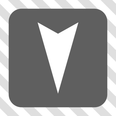 Ok ucu yuvarlatılmış kare düğmesini basılı