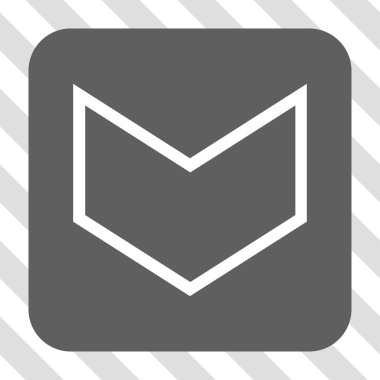 Ok ucu yuvarlatılmış kare düğmesini basılı