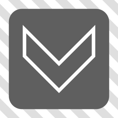 Ok ucu yuvarlatılmış kare düğmesini basılı