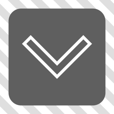 Ok ucu yuvarlatılmış kare düğmesini basılı