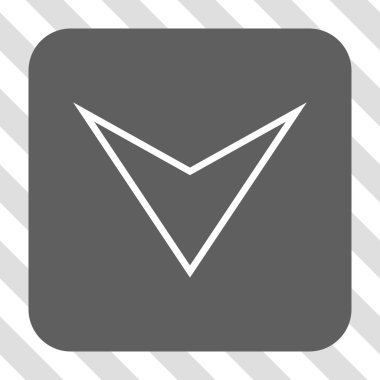 Ok ucu yuvarlatılmış kare düğmesini basılı