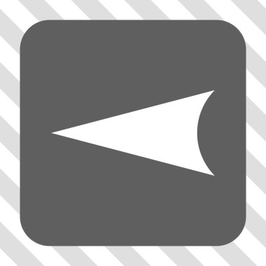 Ok ucu sol yuvarlak kare düğme