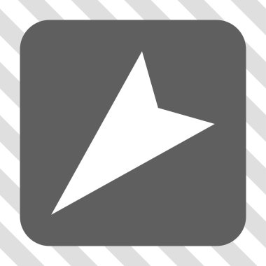 Kare düğme ok ucu sol aşağı yuvarlanmış