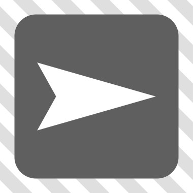 Ok ucu sağ yuvarlak kare düğme