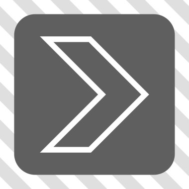 Ok ucu sağ yuvarlak kare düğme