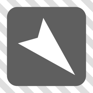 Kare düğme ok ucu sağ aşağı yuvarlanmış