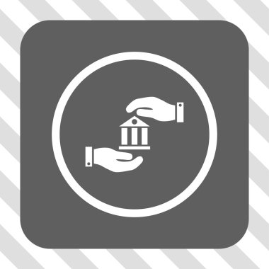 Banka hizmet yuvarlak kare düğme