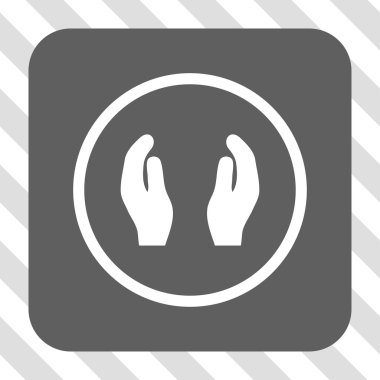 Eller yuvarlak kare düğme bakım