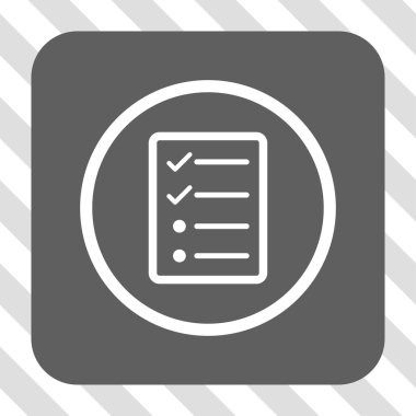 Denetim listesi sayfa yuvarlak kare düğme