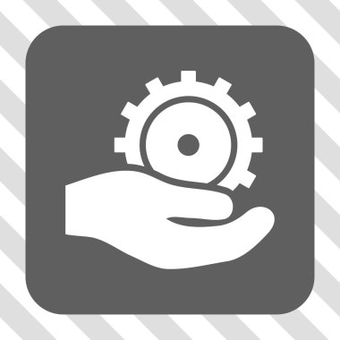 Geliştirme hizmeti yuvarlak kare düğme