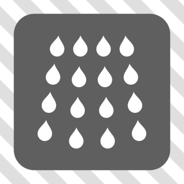 Damla kare düğme yuvarlak