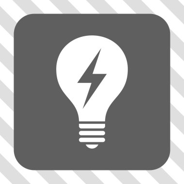 Elektrikli ampul yuvarlak kare düğme