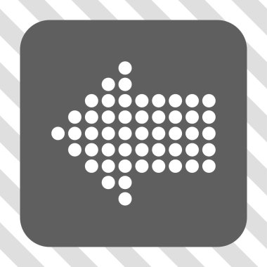 Noktalı ok sol yuvarlak kare düğme