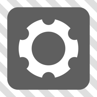 Dişli yuvarlak kare düğme