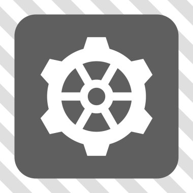 Dişli yuvarlak kare düğme