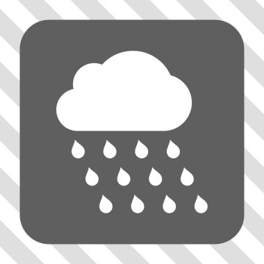 Yağmur bulutu yuvarlak kare düğme