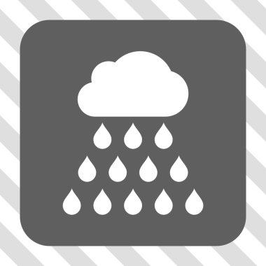 Yağmur bulutu yuvarlak kare düğme