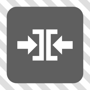 Basın yatay yöndeki kare düğme yuvarlak