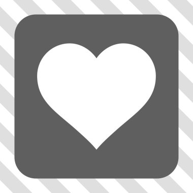 Aşk kalp kare düğme yuvarlak