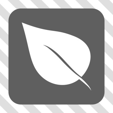 Bitki yaprak yuvarlak kare düğme