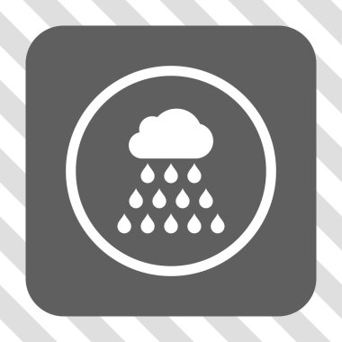 Yağmur bulutu yuvarlak kare düğme
