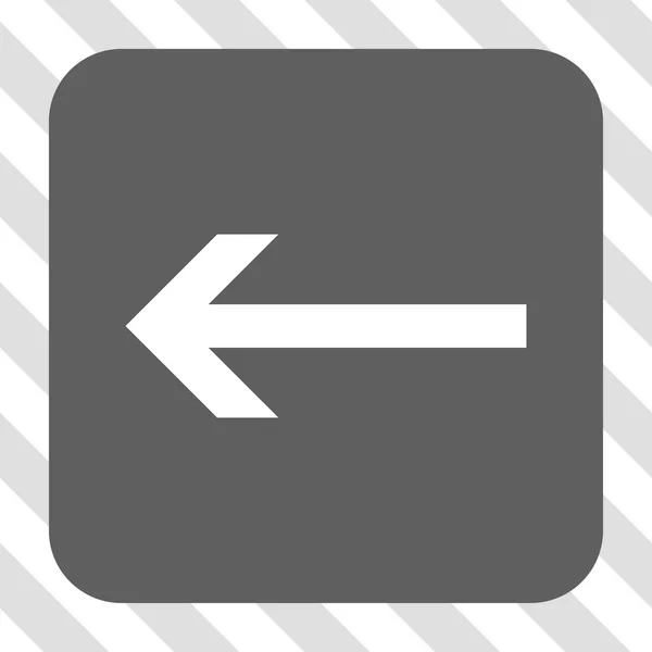 Flecha izquierda redondeada botón cuadrado — Archivo Imágenes Vectoriales