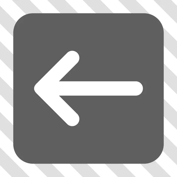 Pijl links afgerond vierkante knop — Stockvector