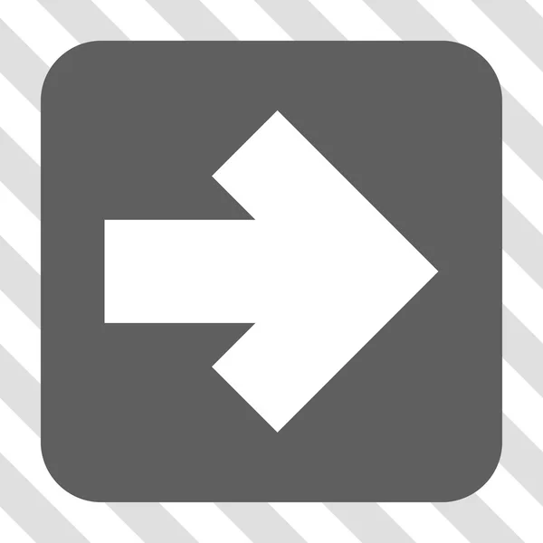 Pijl rechts afgerond vierkante knop — Stockvector