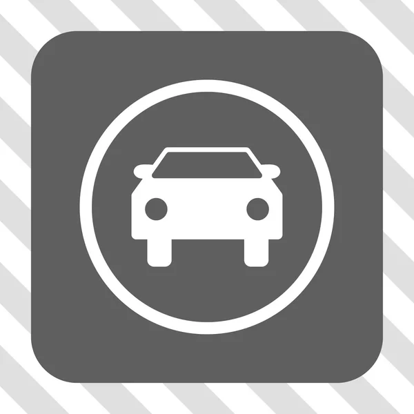 Αυτοκίνητο στρογγυλεμένο τετράγωνο κουμπί — Διανυσματικό Αρχείο