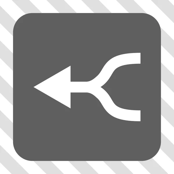 Combineren van vierkante knop met pijl links afgerond — Stockvector