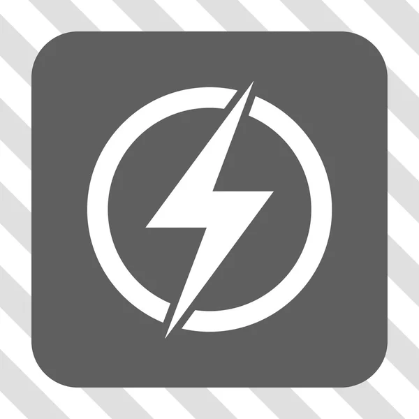 Botón cuadrado redondeado de electricidad — Archivo Imágenes Vectoriales