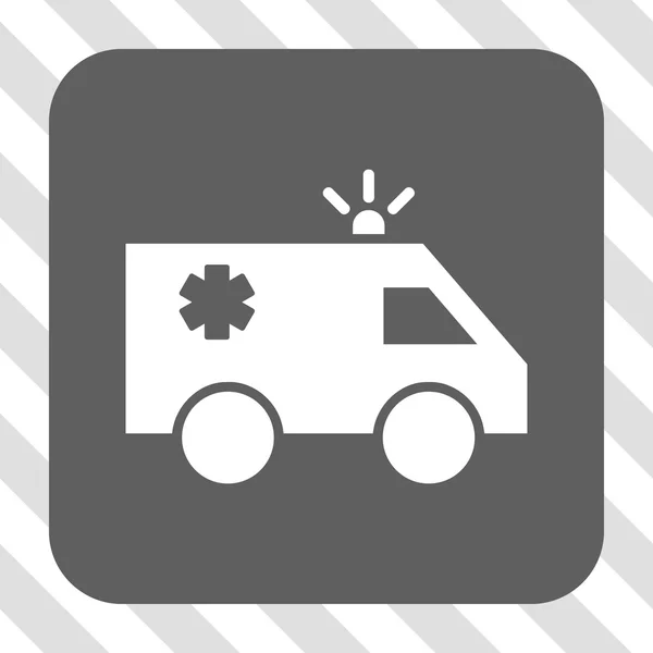 Noodgevallen auto afgerond vierkante knop — Stockvector