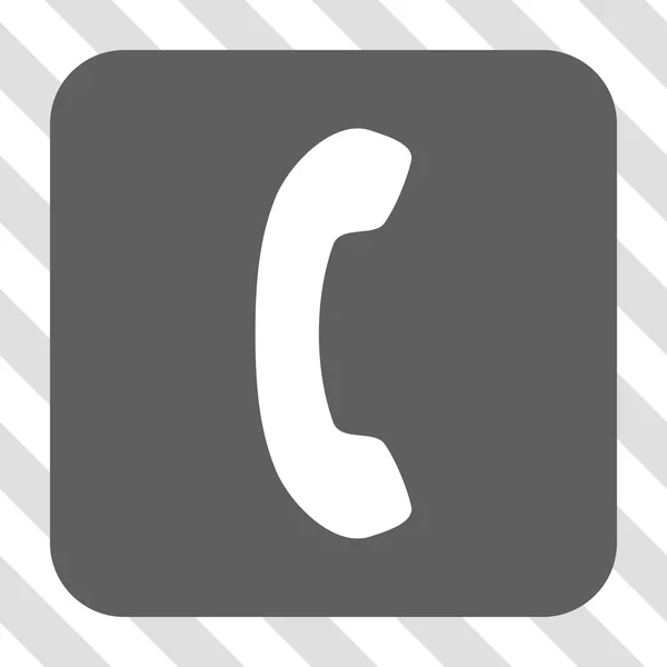 Телефон приемник округлый квадрат кнопки — стоковый вектор