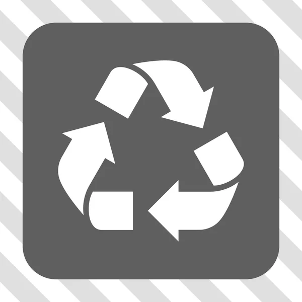 Reciclar botão quadrado arredondado — Vetor de Stock