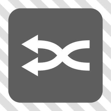 Shuffle oklar sola yuvarlak kare düğme