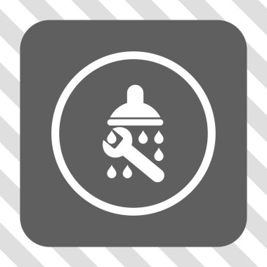 Duş sıhhi tesisat yuvarlak kare düğme