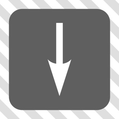 Yuvarlatılmış Kare düğme aşağı ok keskin