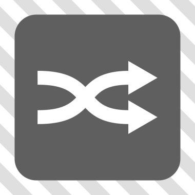 Shuffle oklar sağ yuvarlak kare düğme