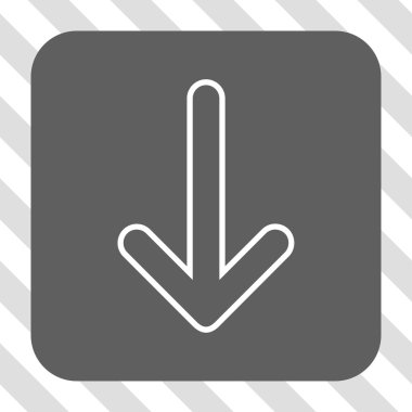 Yuvarlatılmış Kare düğme aşağı yönlü ok