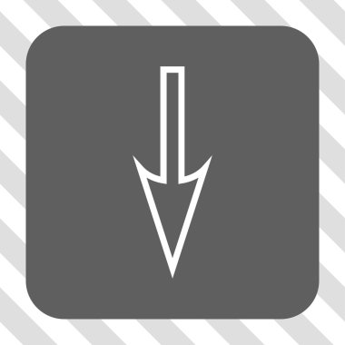 Yuvarlatılmış Kare düğme aşağı ok keskin