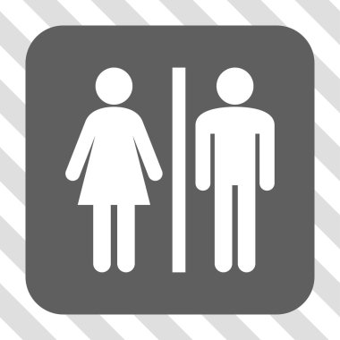 WC kişi yuvarlak kare düğme