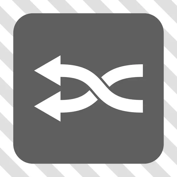 Shuffle βέλη αριστερά στρογγυλεμένο τετράγωνο κουμπί — Διανυσματικό Αρχείο