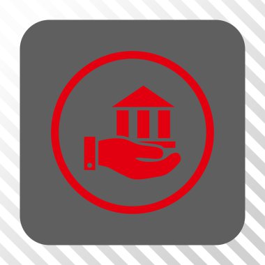 Banka hizmet yuvarlak kare düğme