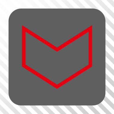 Ok ucu yuvarlatılmış kare düğmesini basılı