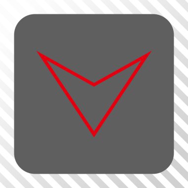 Ok ucu yuvarlatılmış kare düğmesini basılı