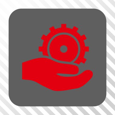 Geliştirme hizmeti yuvarlak kare düğme