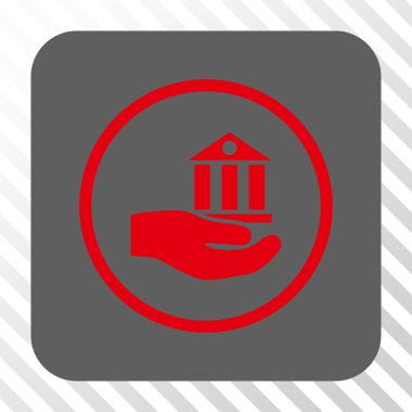 Banka hizmet yuvarlak kare düğme